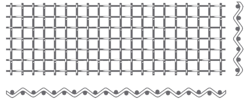 enkel vavd metallduk square weave kudotot terasverkot